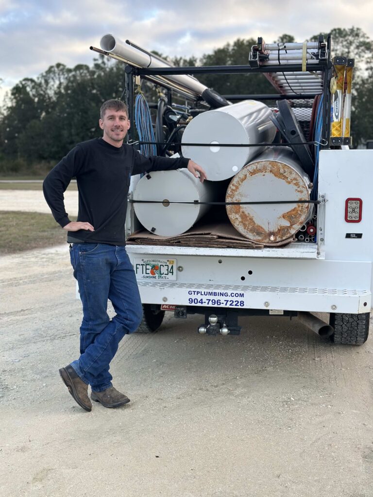 GT Plumbing Garrett Denson with truck
